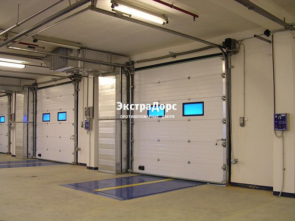 Подъемные автоматические противопожарные ворота с окнами в Конаково  купить