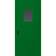 Противопожарная дверь для мест общего пользования (МОП) остекленная однопольная