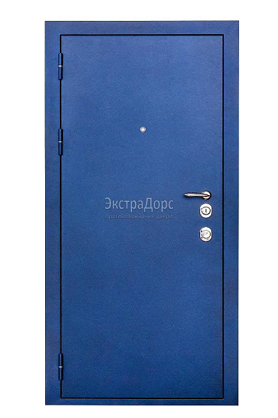 Противопожарная уличная дверь металлическая утепленная EIW 60 синяя глухая однопольная в Конаково  купить