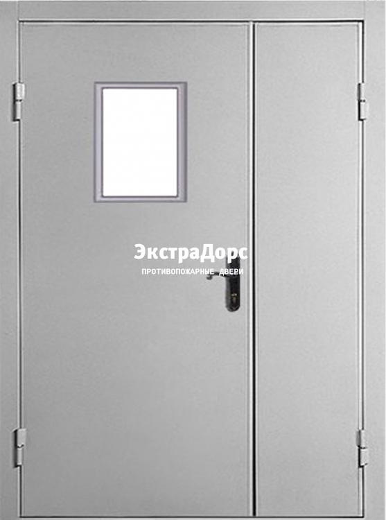 Противопожарная дверь EI 60 ДПМО-01-30 остекленная полуторная